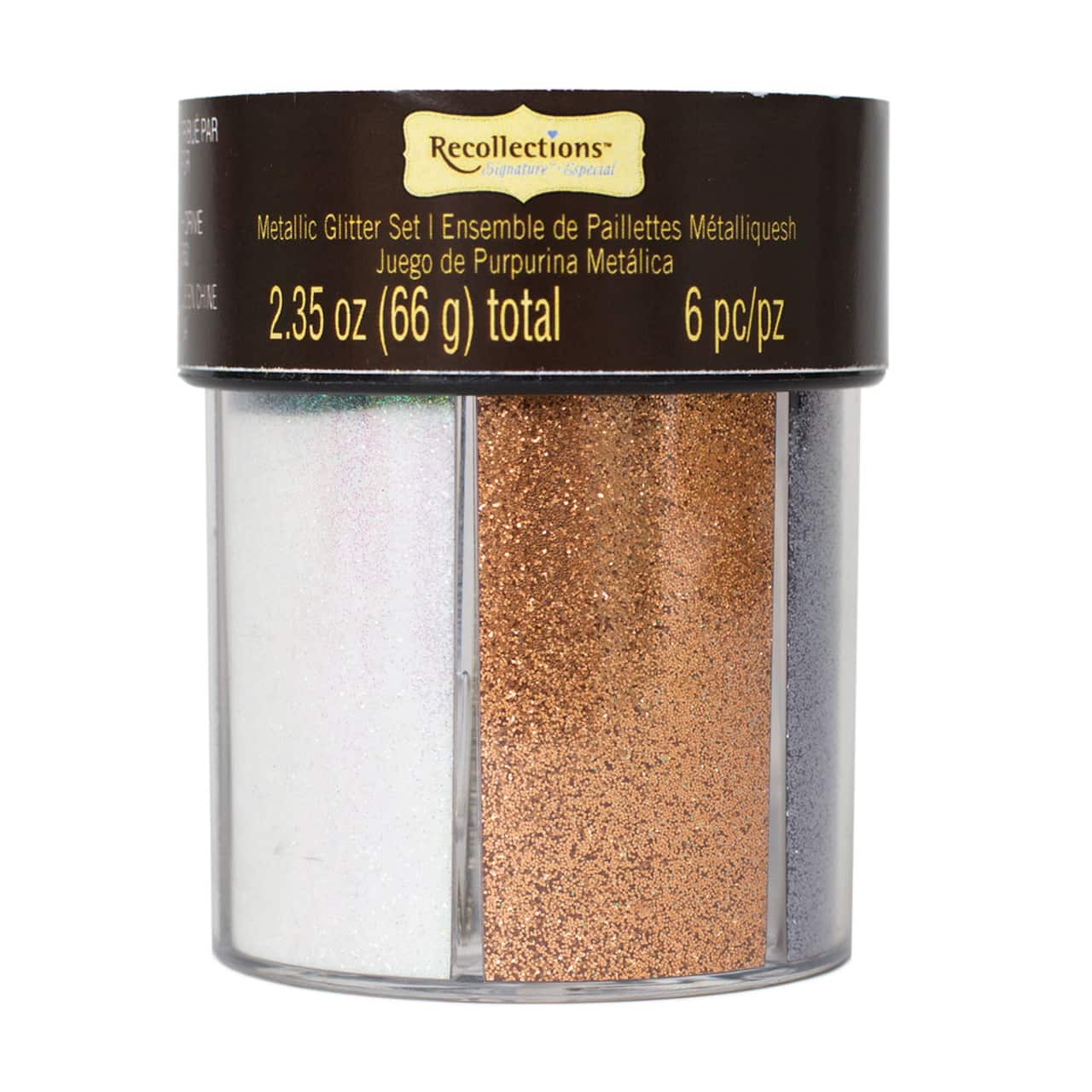 12 Pack: Signature™ Metallics Glitter Caddy by Recollections™